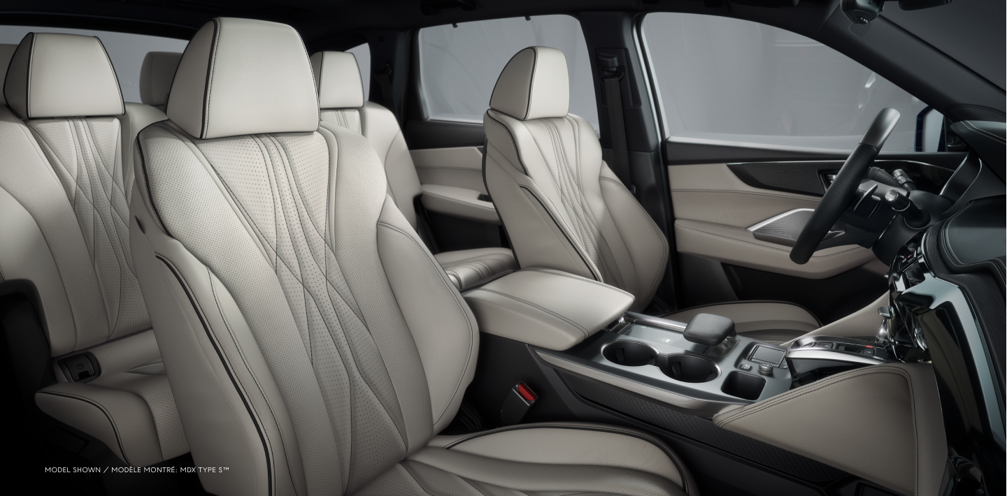 3/4 wide view of the interior of an MDX Type S.